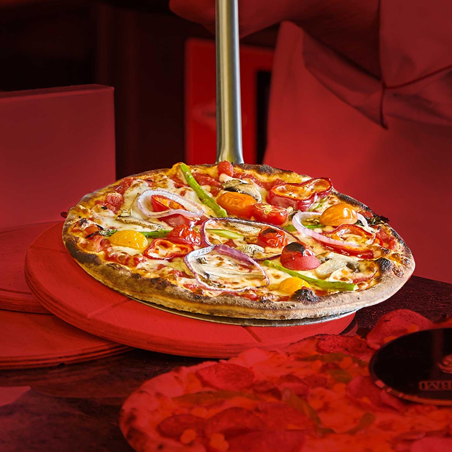 Pizza Küreği 20 Cm, Paslanmaz Çelik, Delikli Yuvarlak, Altınbaşak, Pizza Kürekleri