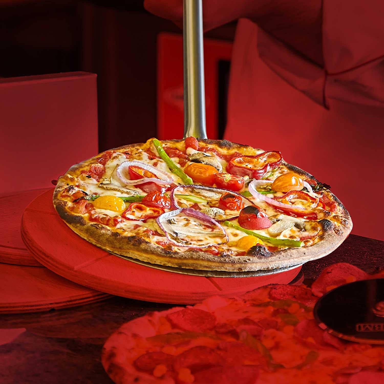 Pizza Küreği 24 Cm, Paslanmaz Çelik, Delikli Yuvarlak, Altınbaşak, Pizza Kürekleri