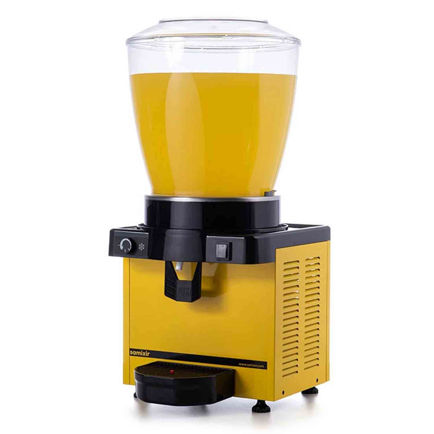 Samixir 22 Litre Karıştırıcılı Analog Soğuk İçecek Dispenseri Sarı, Samixir, Şerbetlik ve Ayran Makineleri