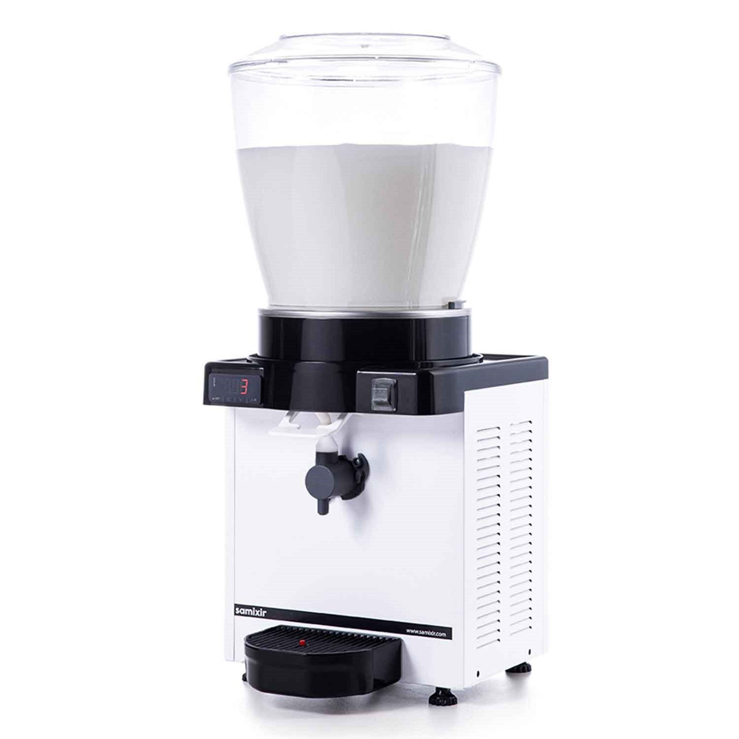 Samixir KAM22 Köpüklü Ayran Dispenseri, 22 L, Dijital, Panaromik, Beyaz, Samixir, Şerbetlik ve Ayran Makineleri
