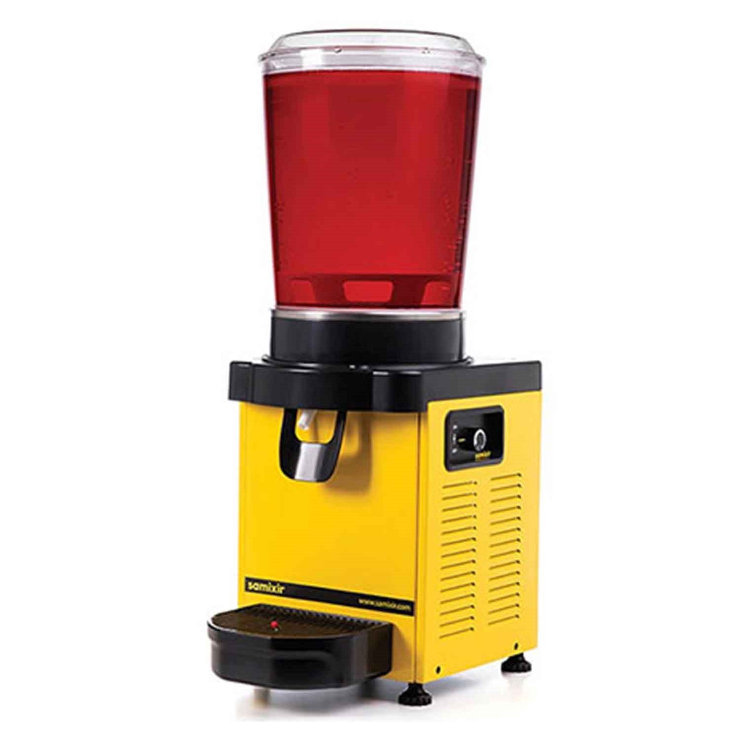 Samixir M10 Soğuk İçecek Dispenseri, 10 L, Analog, Panaromik, Sarı, Samixir, Şerbetlik ve Ayran Makineleri
