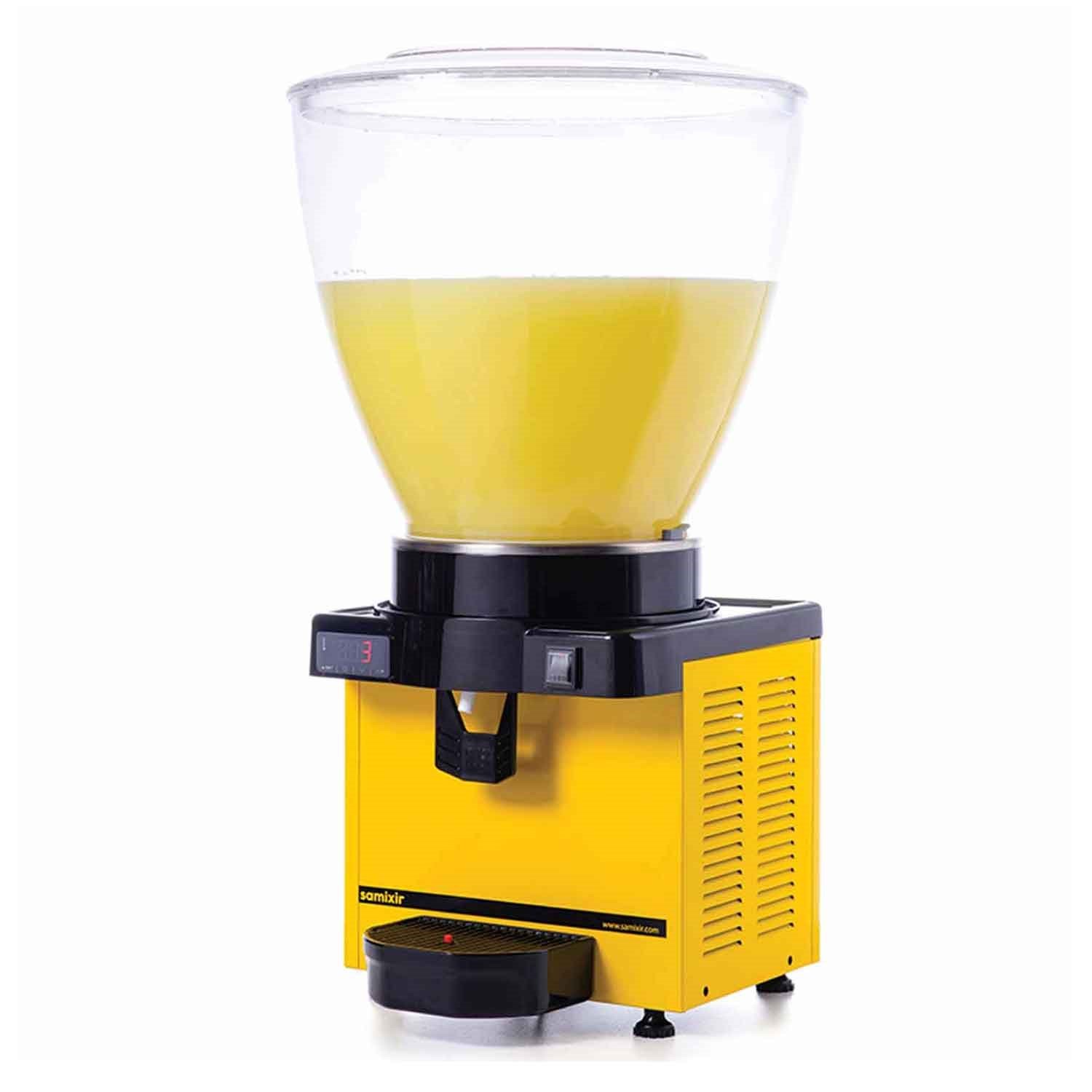 Samixir M40 Soğuk İçecek Dispenseri, 40 Litre, Dijital, Panaromik, Sarı, Samixir, Şerbetlik ve Ayran Makineleri