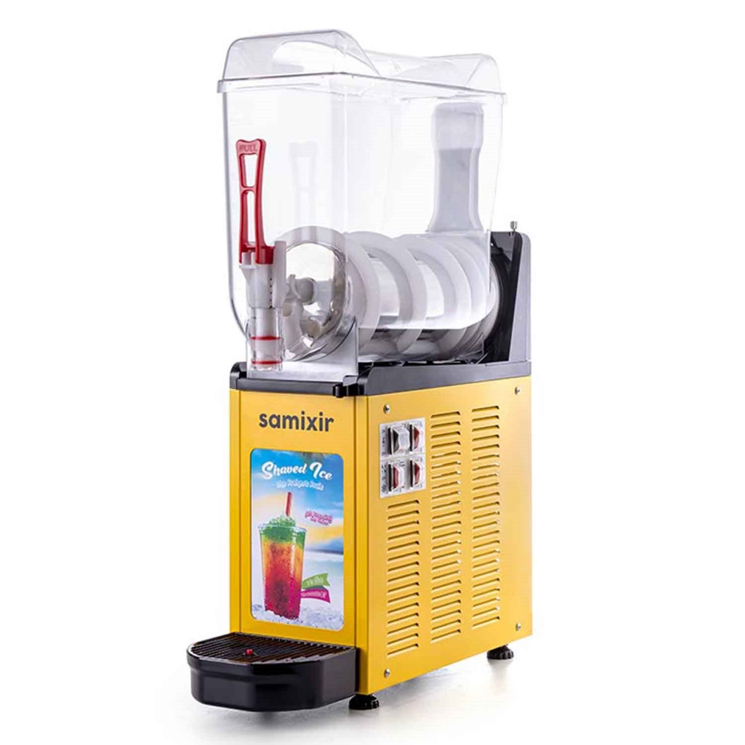 Samixir Mono Alure Ice Slush, Granita Meyve Suyu Dispenseri 12 Litre Sarı, Samixir, Slash Karlı İçecek Makineleri