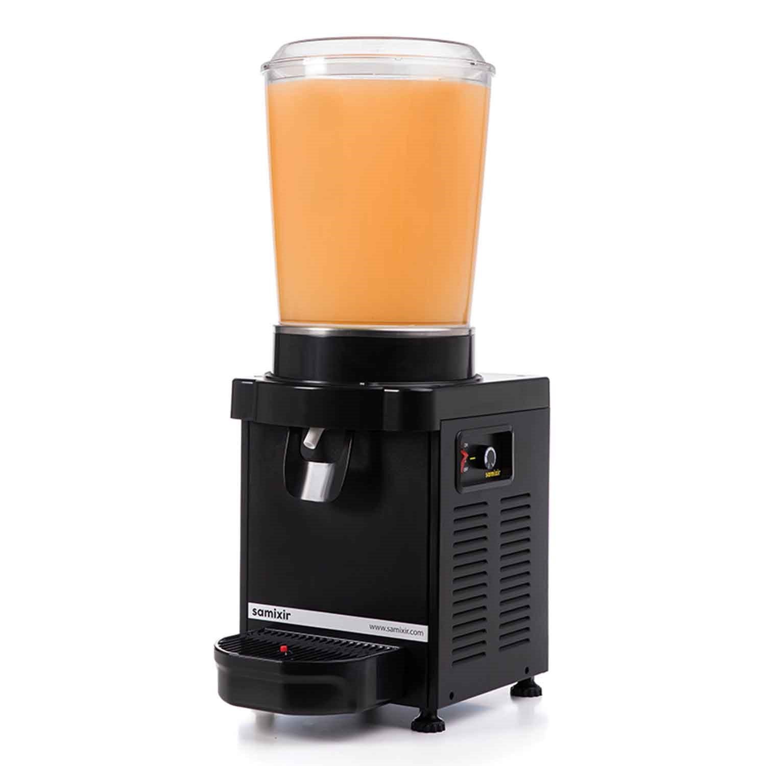 Samixir Panoromik Karıştırıcılı Soğuk İçecek Dispenseri, 10 Litre Siyah, Samixir, Şerbetlik ve Ayran Makineleri