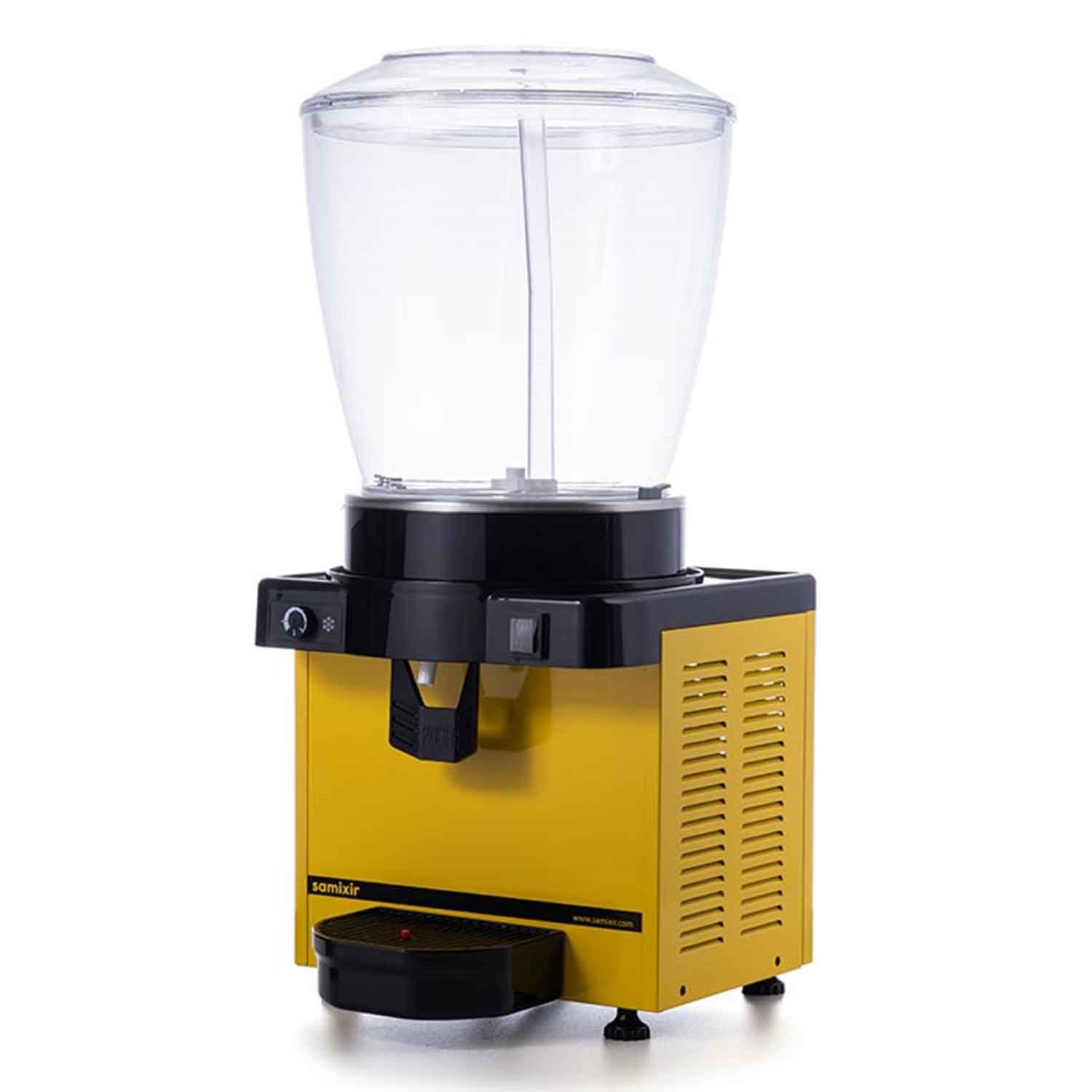 Samixir S22 Soğuk İçecek Dispenseri, Fıskıyeli, 22 L, Analog, Panaromik, Sarı, Samixir, Şerbetlik ve Ayran Makineleri