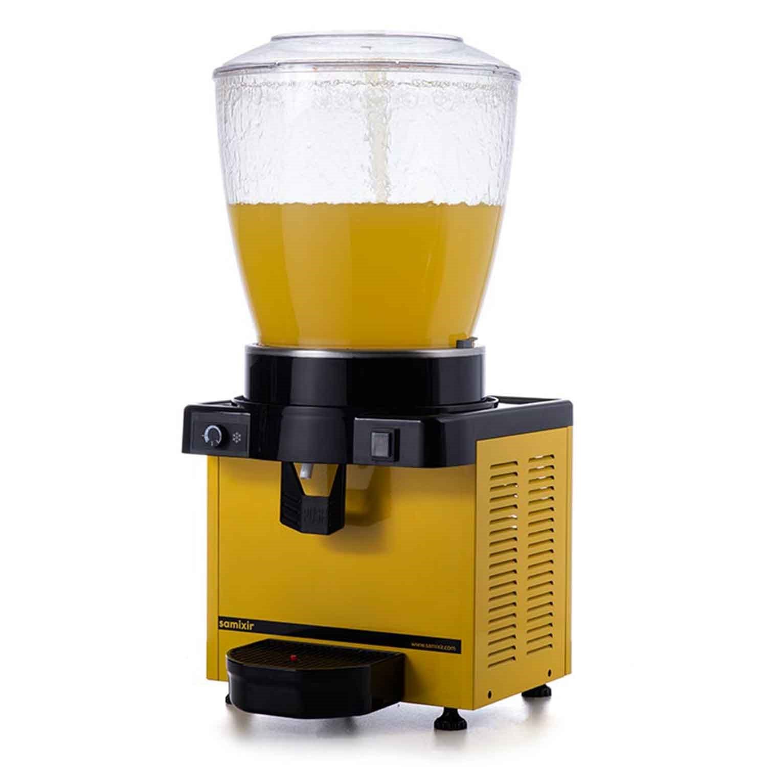 Samixir S22 Soğuk İçecek Dispenseri, Fıskıyeli, 22 L, Analog, Panaromik, Sarı, Samixir, Şerbetlik ve Ayran Makineleri