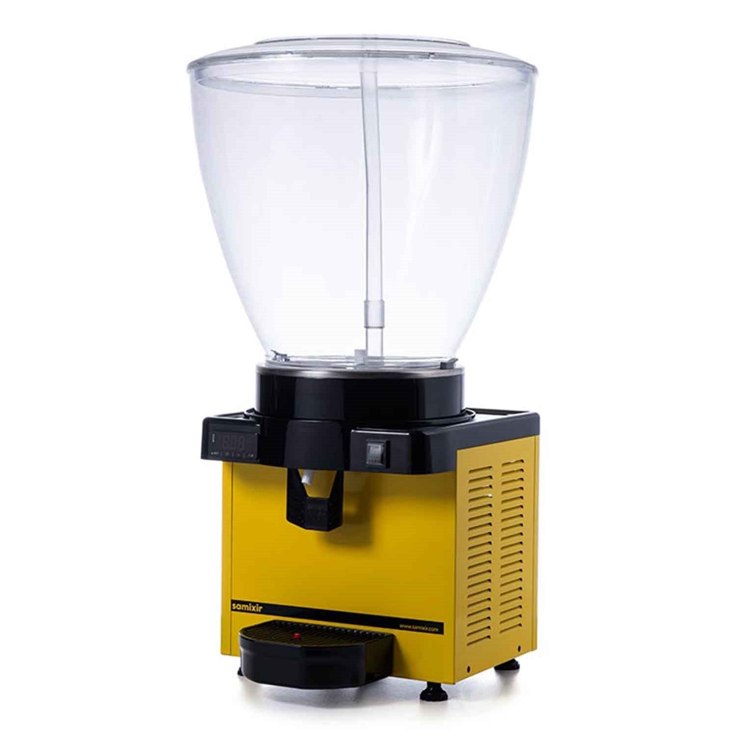 Samixir S40 Soğuk İçecek Dispenseri, Fıskıyeli, 40 L, Dijital, Panaromik, Sarı, Samixir, Şerbetlik ve Ayran Makineleri