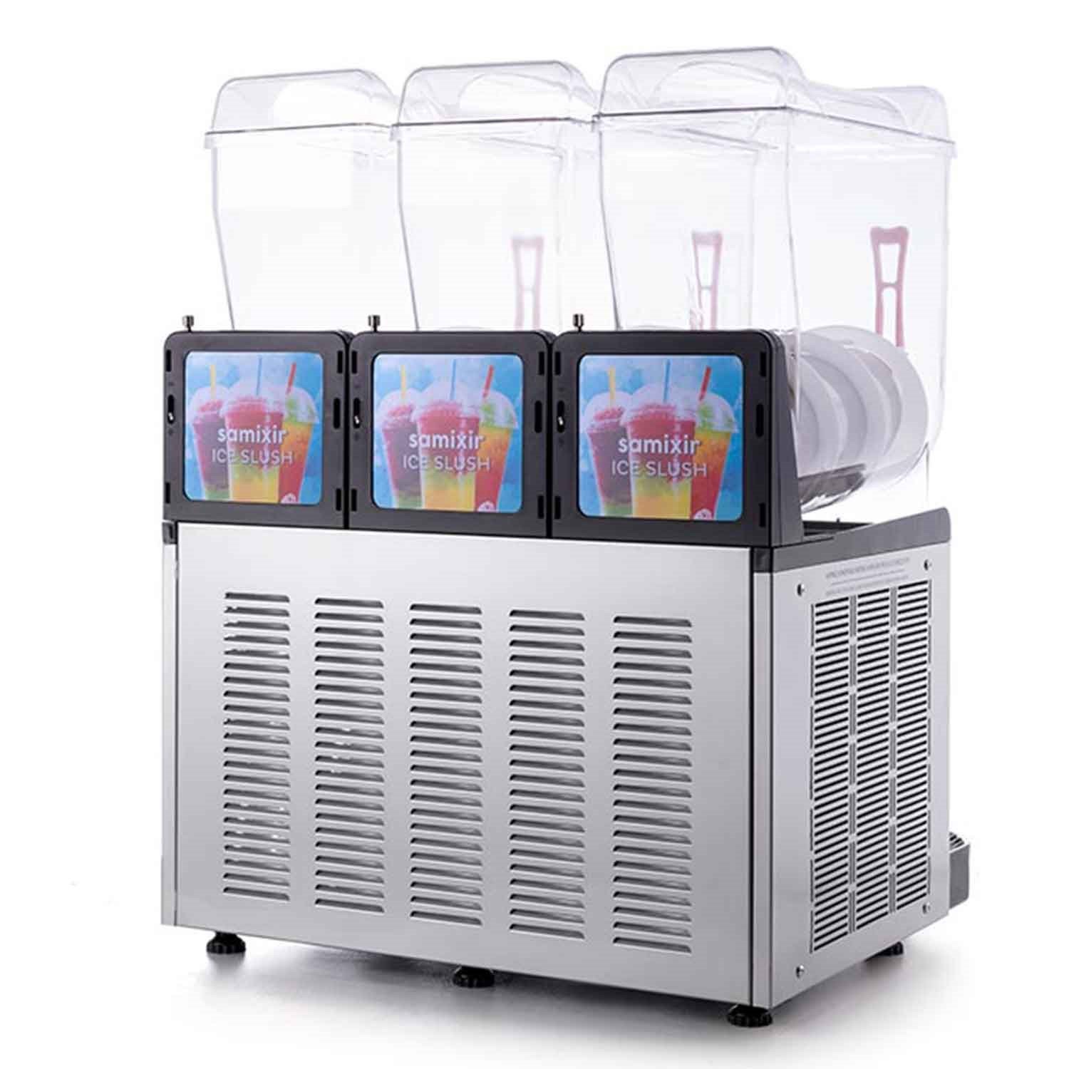 Samixir Triple Ice Slush, Granita Buzlu İçecek Makinesi, 12+12+12 L İnox, Samixir, Slash Karlı İçecek Makineleri