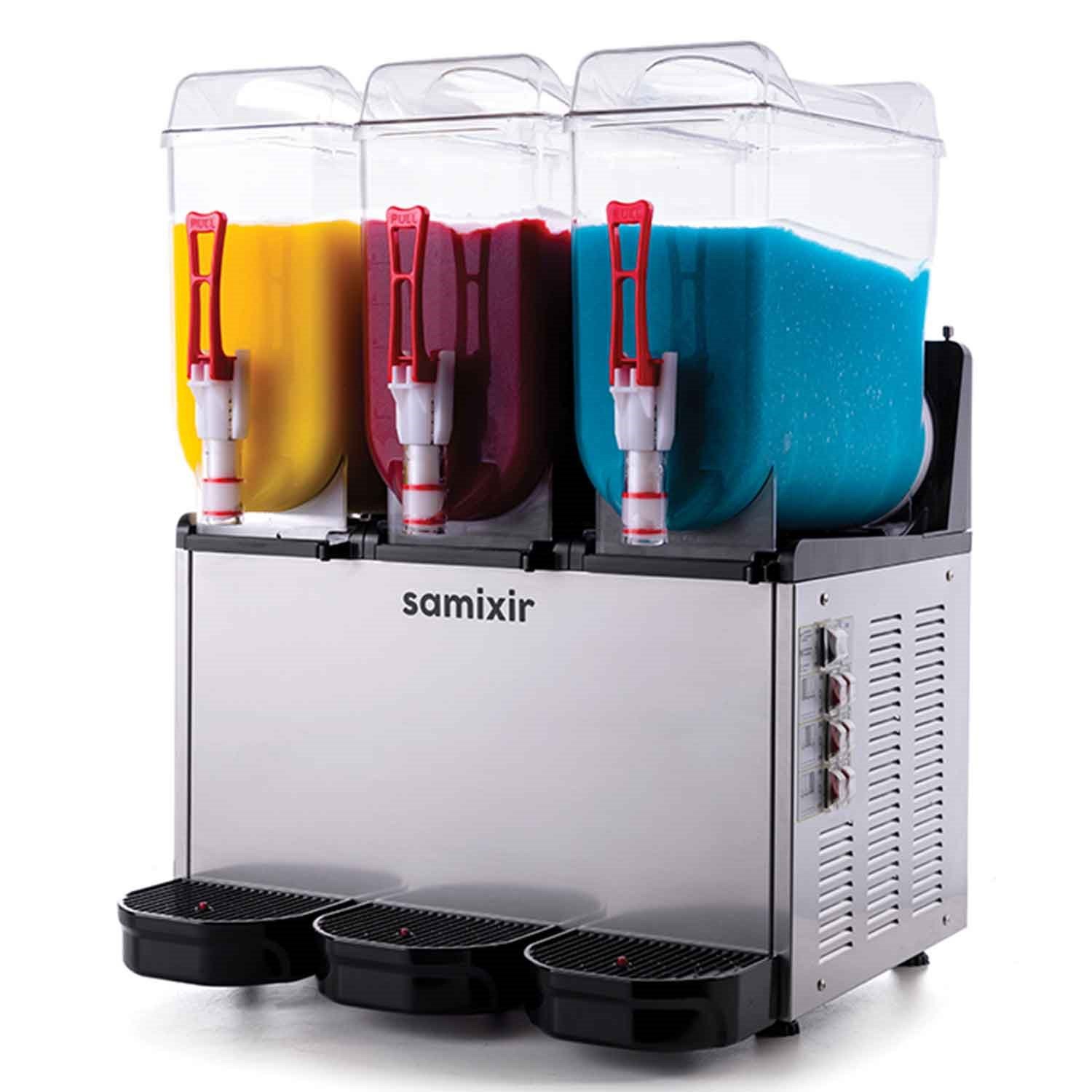 Samixir Triple Ice Slush, Granita Buzlu İçecek Makinesi, 12+12+12 L İnox, Samixir, Slash Karlı İçecek Makineleri