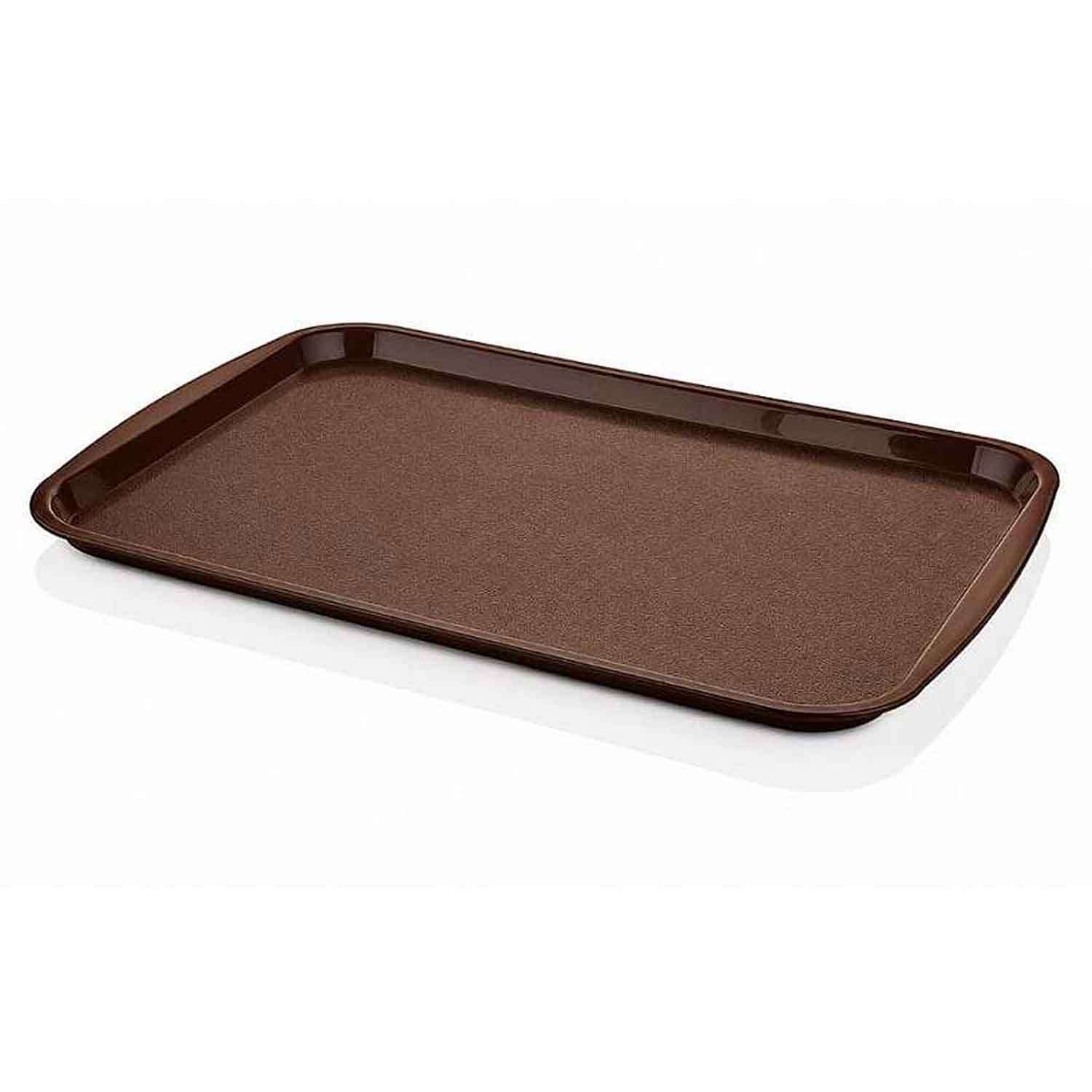 Servis Tepsisi, Abs Plastik, Kahve 27X36 Cm, EPİNOX, Abs Plastik Servis Tepsileri