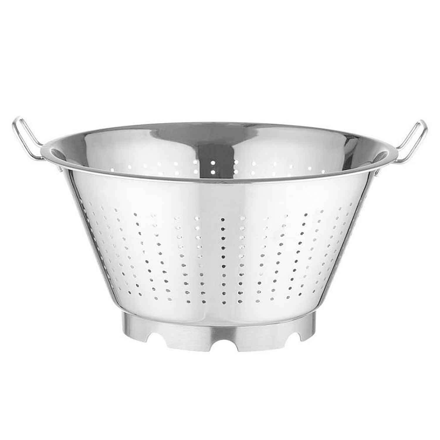 Süzgeç Paslanmaz Çelik, Çift Kulplu Yükseltilmiş Tabanlı, 40 Cm, EPİNOX, Süzgeçler Paslanmaz Çelik