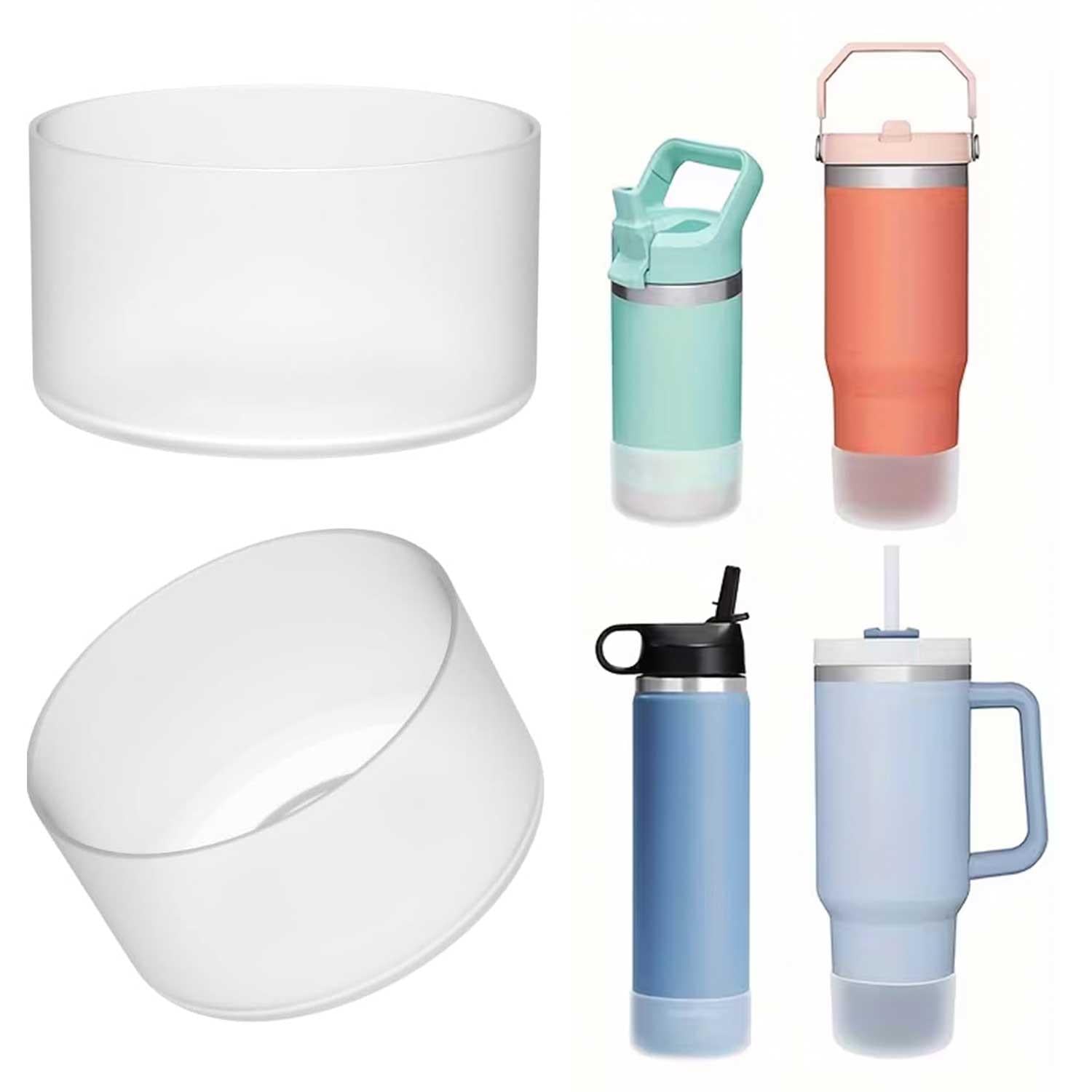 Trailx Quencher & Iceflow Kaymaz Silikon Termos Taban Koruyucu, Buzbeyazı, TRAİLX, Termoslar