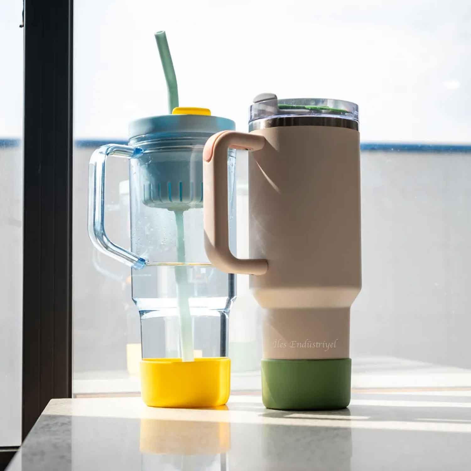 Trailx Stanley Quencher & Iceflow Kaymaz Silikon Taban Koruyucu, Haki, TRAİLX, Termoslar