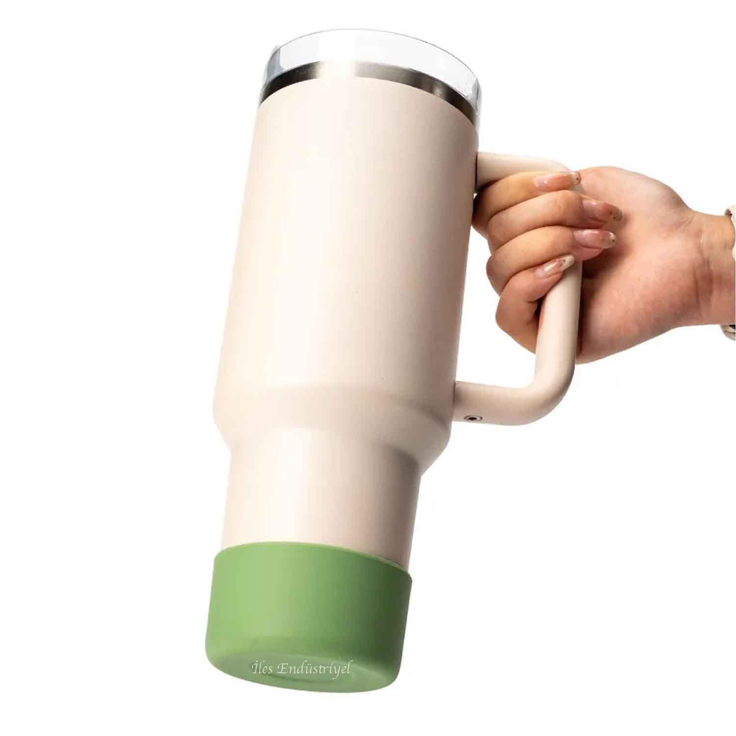 Trailx Stanley Quencher & Iceflow Kaymaz Silikon Taban Koruyucu, Yeşil, TRAİLX, Termoslar