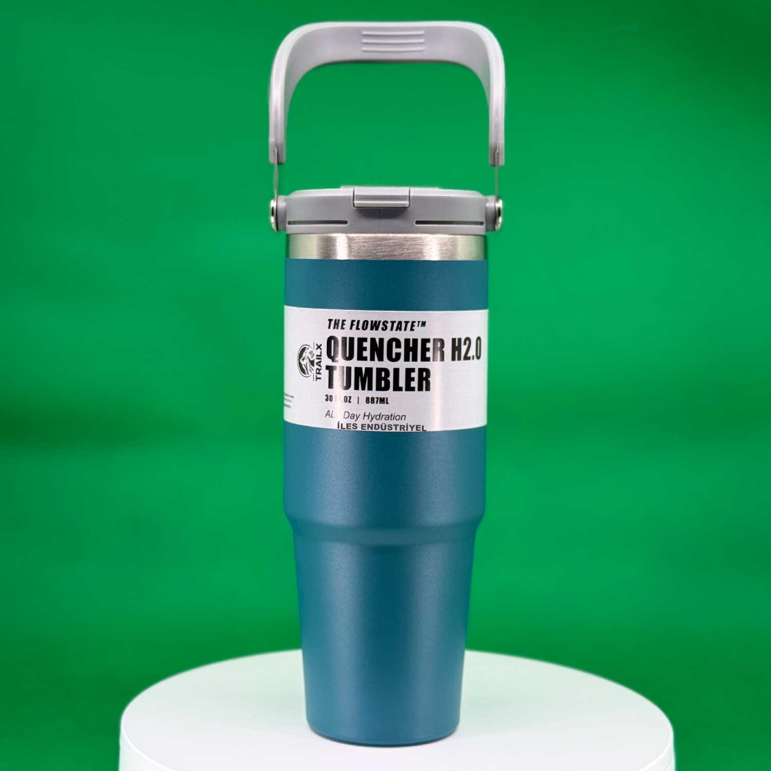 Trailx Vakumlu Termos, Paslanmaz Çelik 30 Oz/887 ml, Mavi, TRAİLX, Termoslar