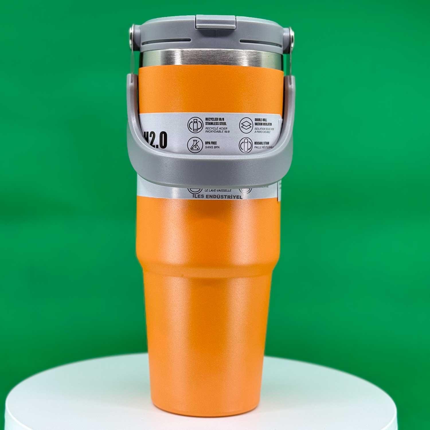 Trailx Vakumlu Termos, Paslanmaz Çelik 30 Oz/887 ml, Orange, TRAİLX, Termoslar