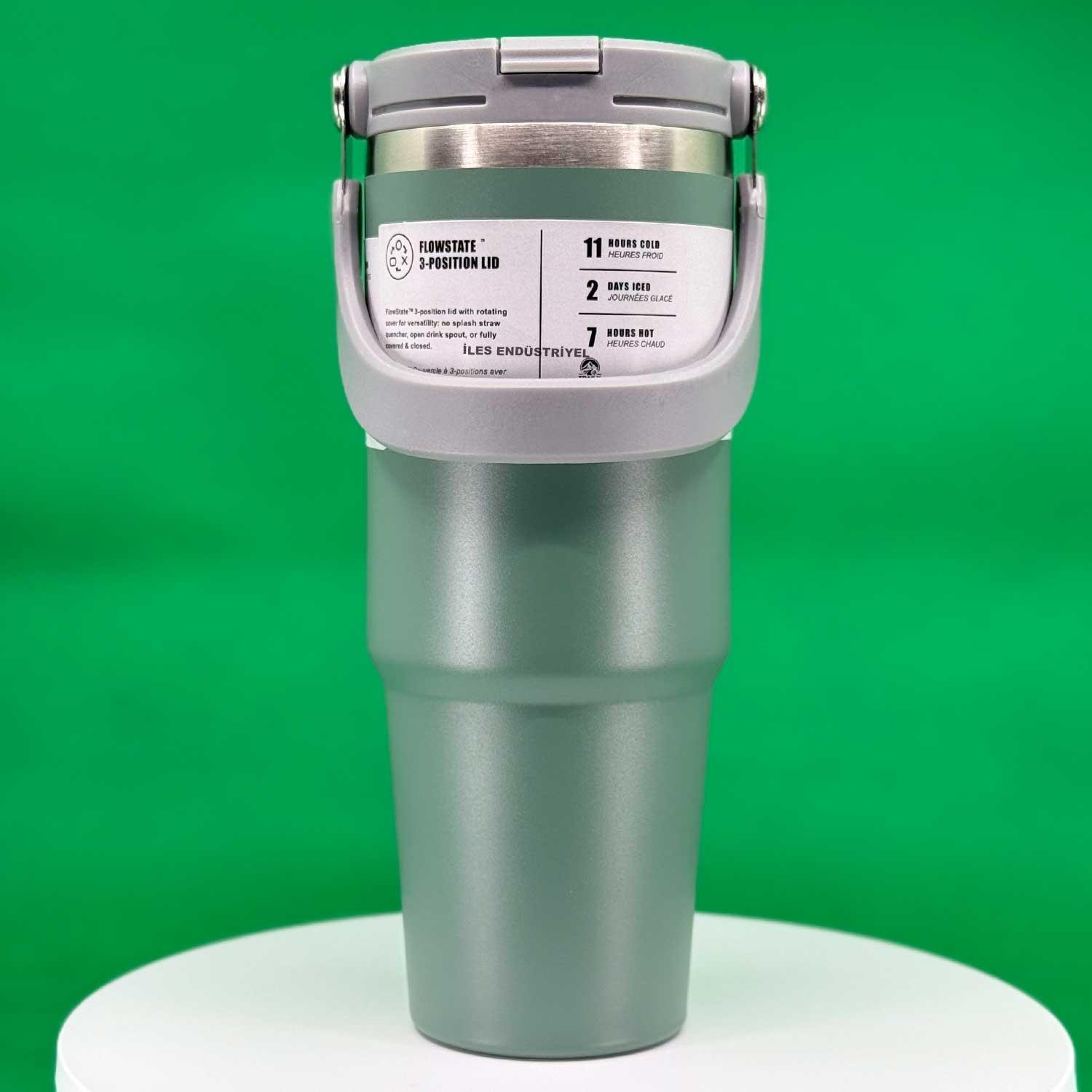 Trailx Vakumlu Termos, Paslanmaz Çelik 30 Oz/887 ml, Yeşil, TRAİLX, Termoslar