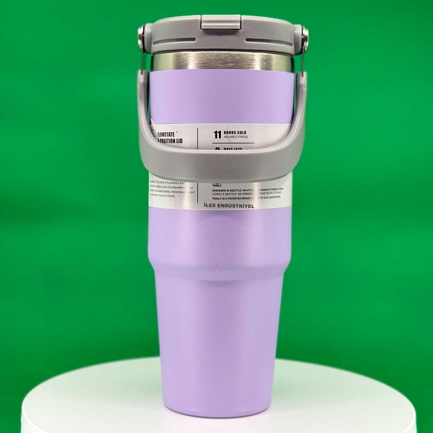 Trailx Vakumlu Termos, Paslanmaz Çelik 30 Oz/887 ml, Lila, TRAİLX, Termoslar