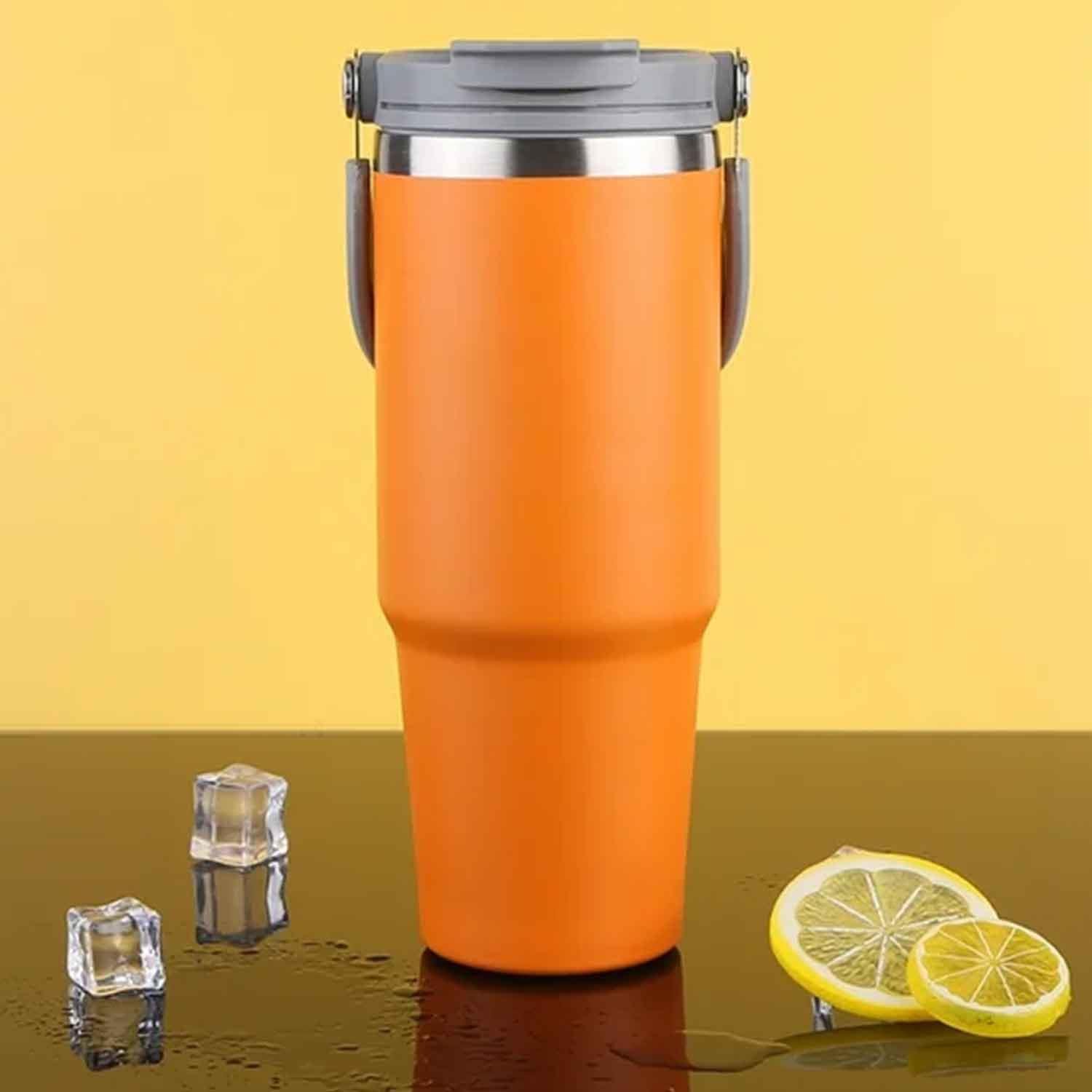 Trailx Vakumlu Termos, Paslanmaz Çelik 30 Oz/887 ml, Orange, TRAİLX, Termoslar