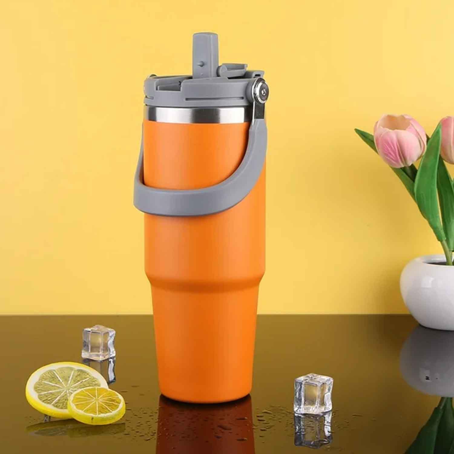 Trailx Vakumlu Termos, Paslanmaz Çelik 30 Oz/887 ml, Orange, TRAİLX, Termoslar