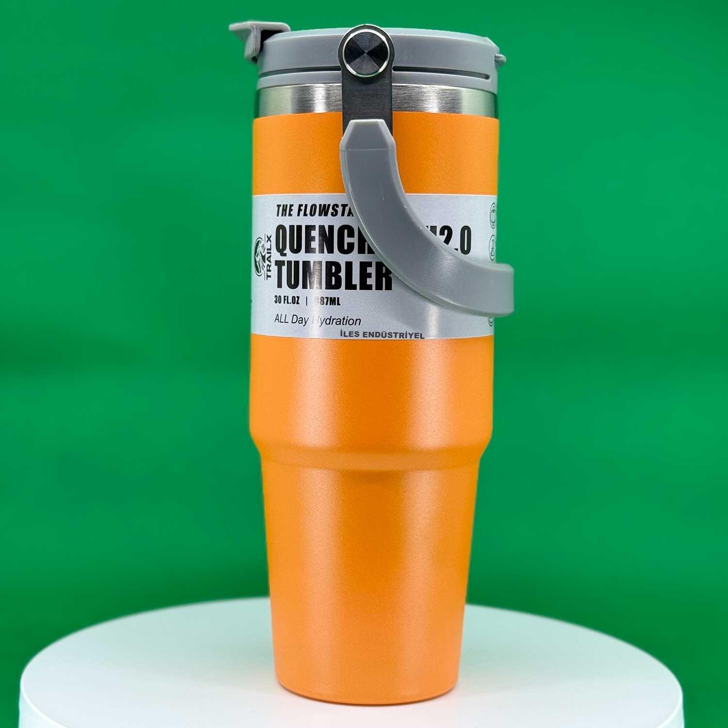 Trailx Vakumlu Termos, Paslanmaz Çelik 30 Oz/887 ml, Orange, TRAİLX, Termoslar