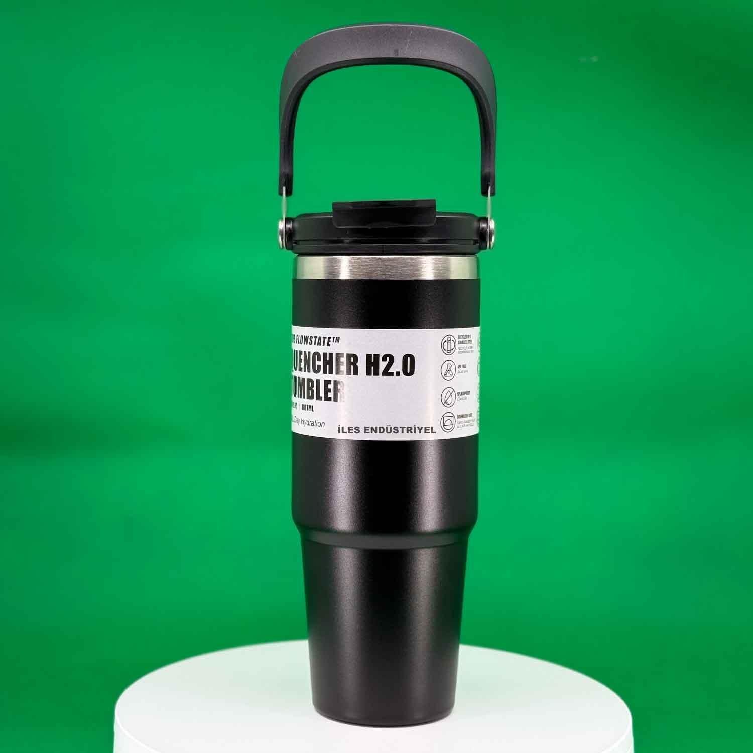 Trailx Vakumlu Termos, Paslanmaz Çelik 30 Oz/887 ml, Siyah, TRAİLX, Termoslar