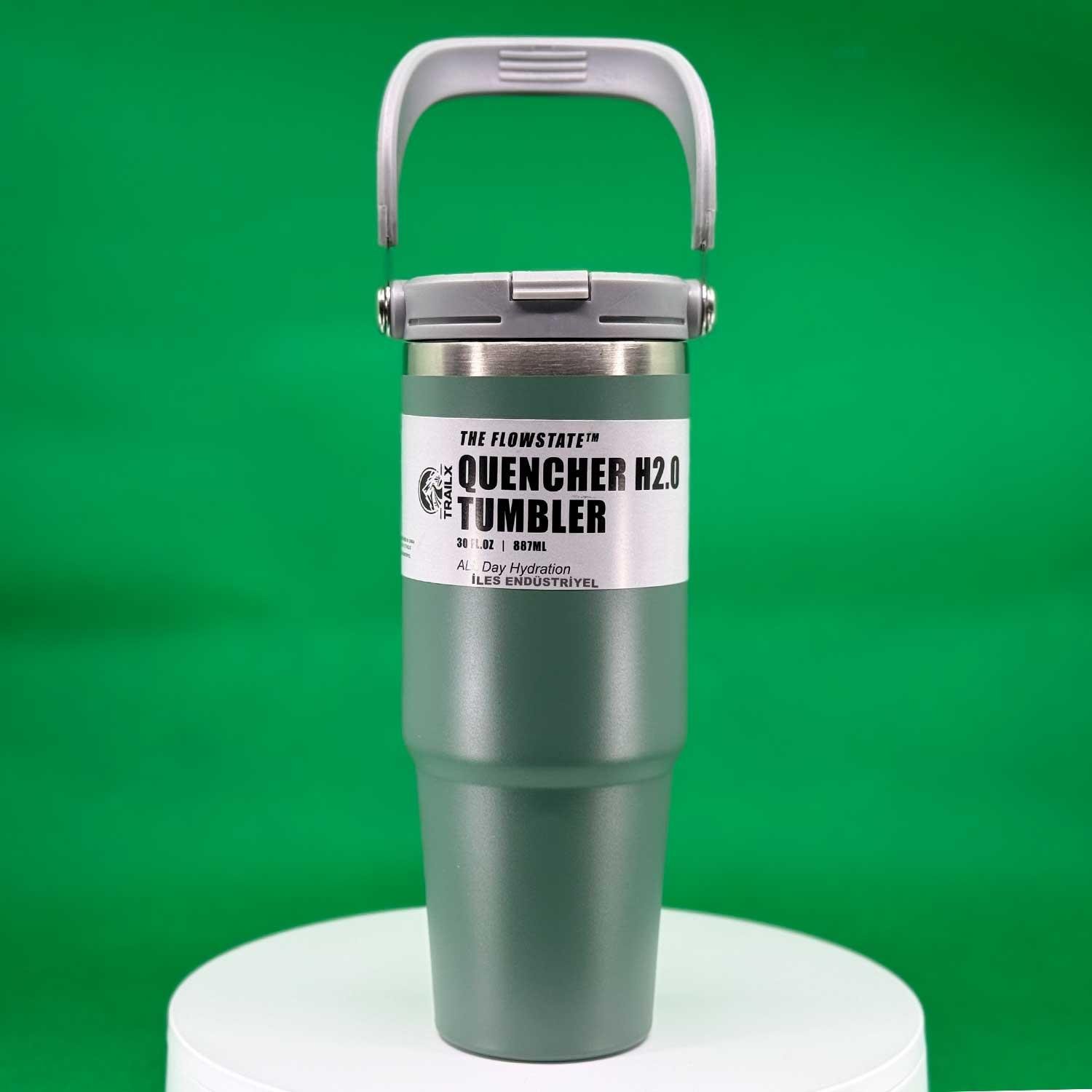 Trailx Vakumlu Termos, Paslanmaz Çelik 30 Oz/887 ml, Yeşil, TRAİLX, Termoslar