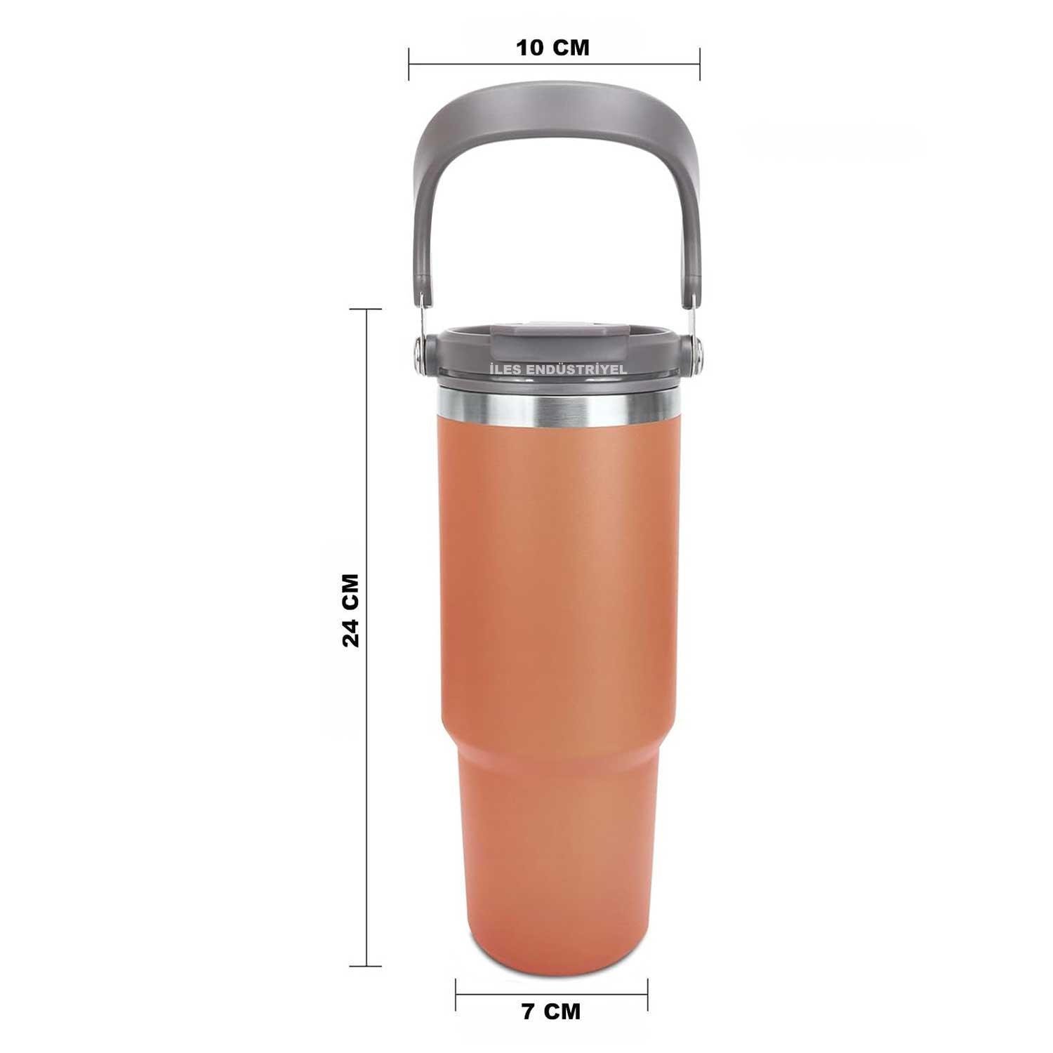 Trailx Vakumlu Termos, Paslanmaz Çelik 30 Oz/887 ml, Orange, TRAİLX, Termoslar