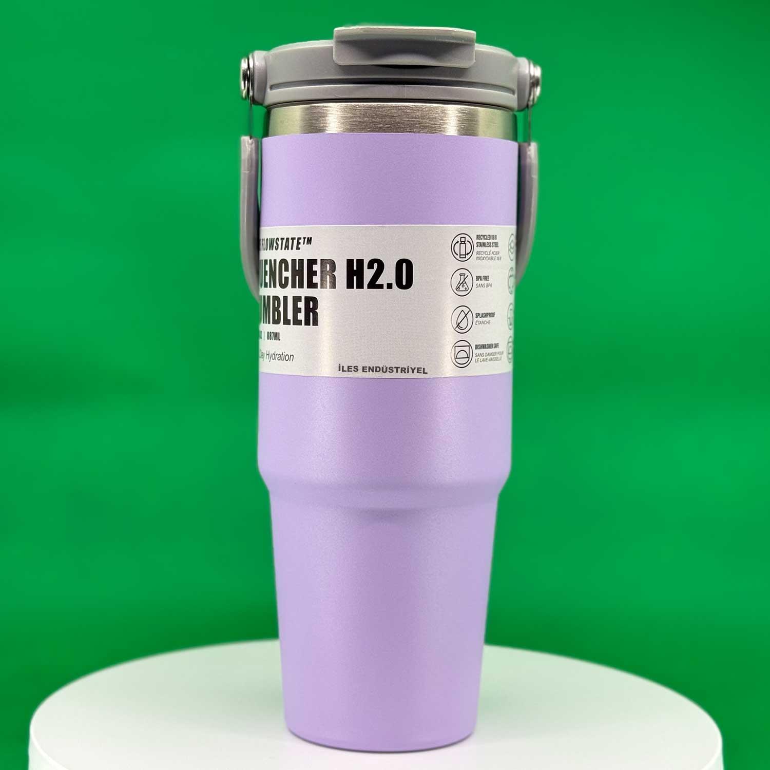 Trailx Vakumlu Termos, Paslanmaz Çelik 30 Oz/887 ml, Lila, TRAİLX, Termoslar