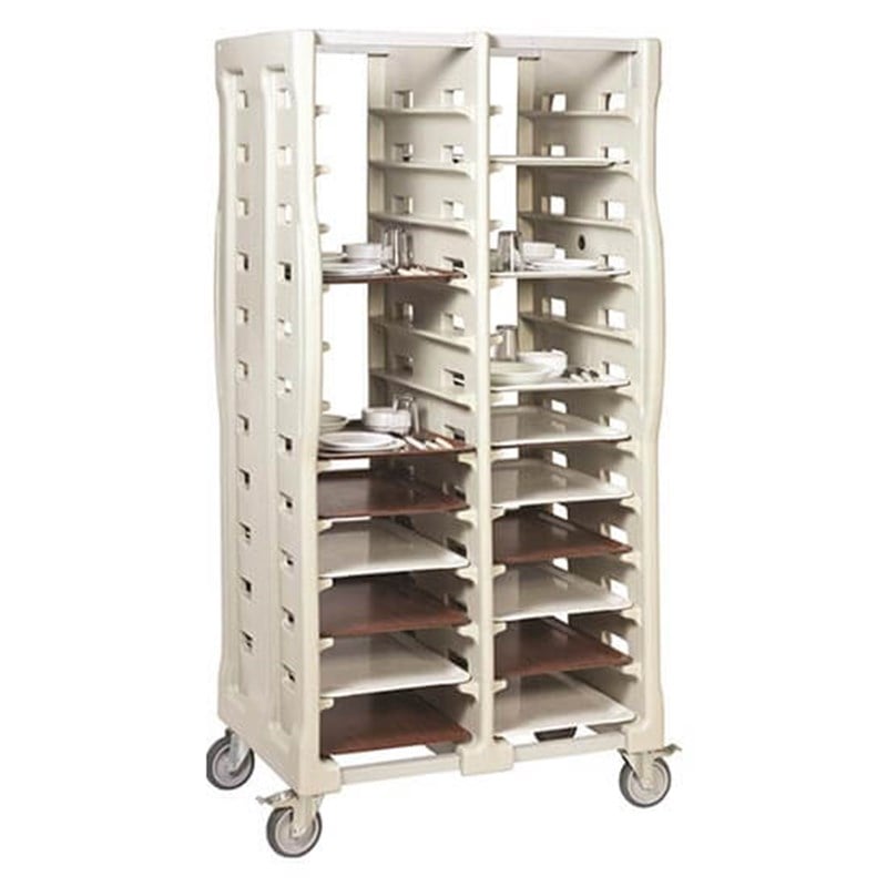 Tribeca Tepsi Taşıma Arabası, Çiftli 37x53 Cm Servis Tepsisi İçin Gri
