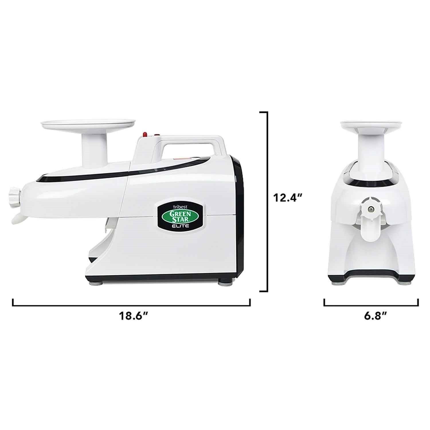 Tribest Greenstar Elite Soğuk Sıkım Katı Meyve ve Sebze Sıkacağı, Beyaz, Tribest, Sebze ve Meyve Sıkacakları