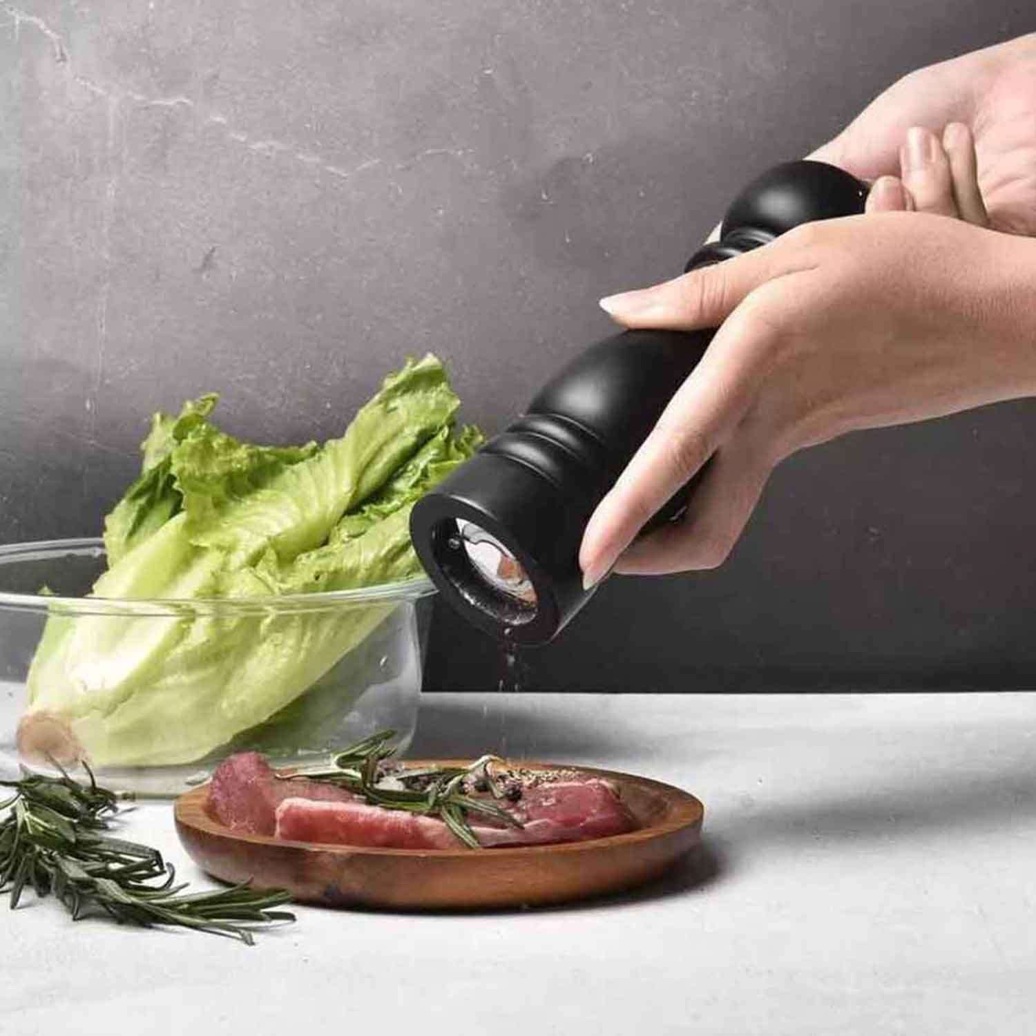 Tuz Biber Değirmeni, Ahşap, Seramik Mekanizma 26 Cm, EPİNOX, Tuz ve Biber Değirmenleri