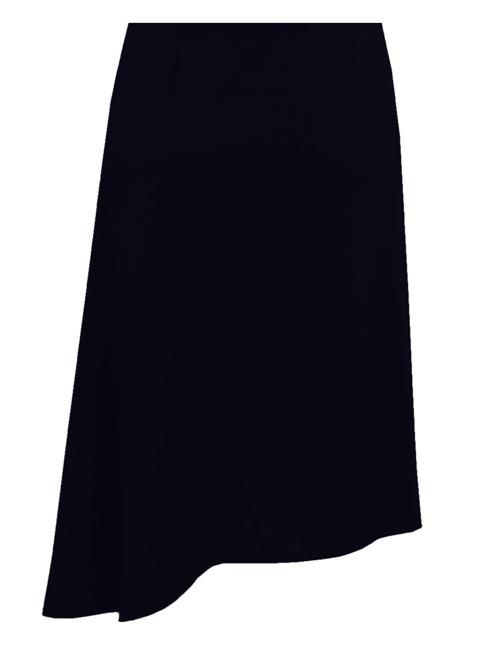 Asymmetrical Crepe Skirt in Black Colour
