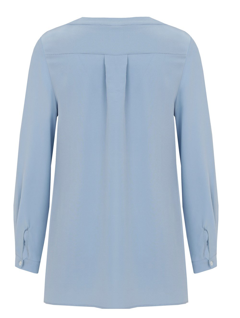 Casual Silk Blouse in Blue Colour
