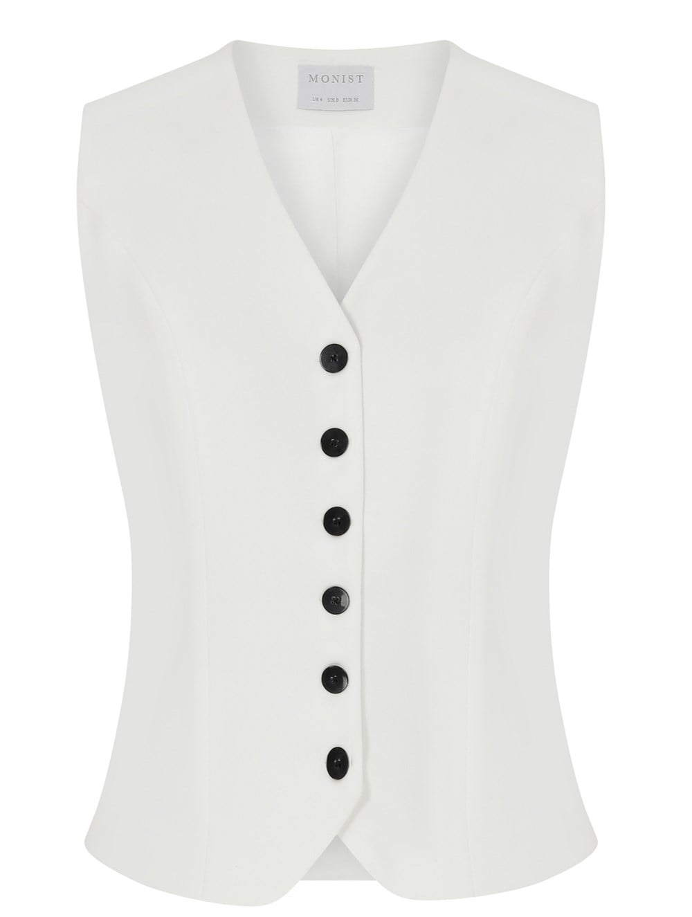 Classic Crepe Vest in White Colour