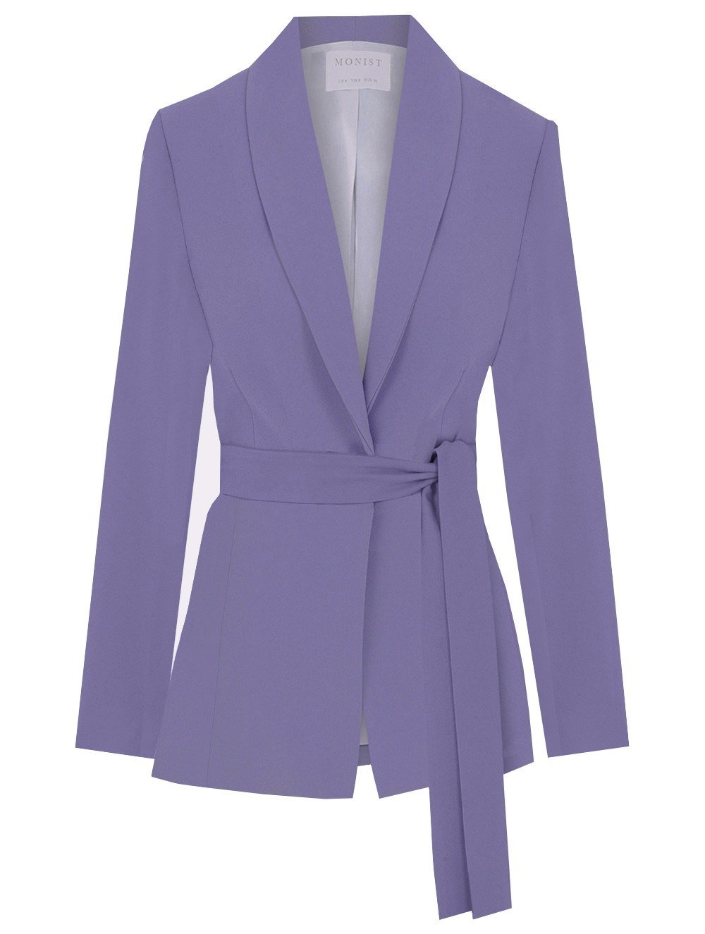 Classic Shawl Collar Crepe Blazer in Lilac Colour