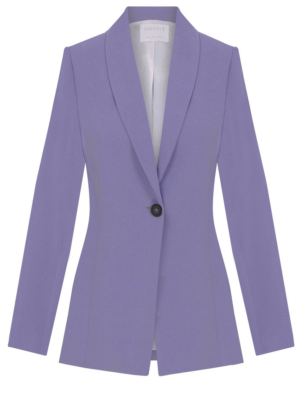 Classic Shawl Collar Crepe Blazer in Lilac Colour