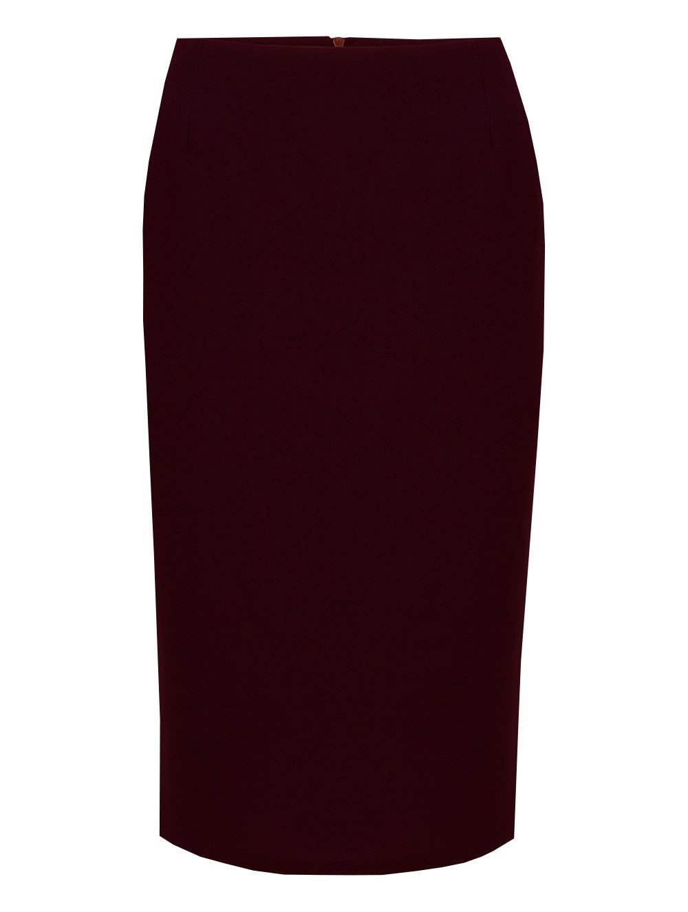 Crepe Pencil Skirt in Burgundy Colour RK 105