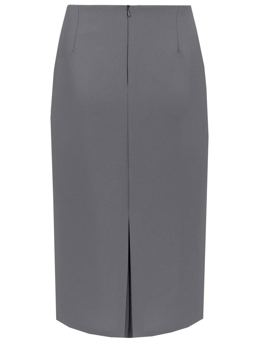 Crepe Pencil Skirt in Grey Colour