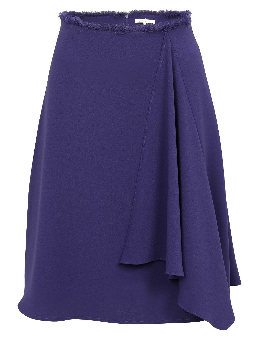 Fringe Detailed Crepe Skirt in Lavender Colour