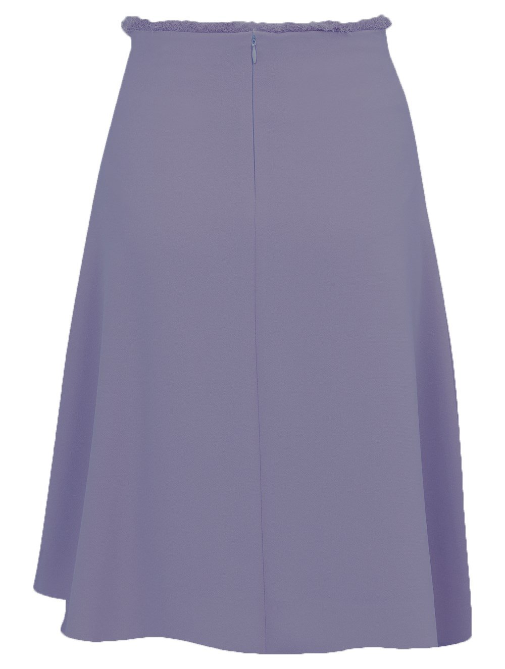 Fringe Detailed Crepe Skirt in Lilac Colour