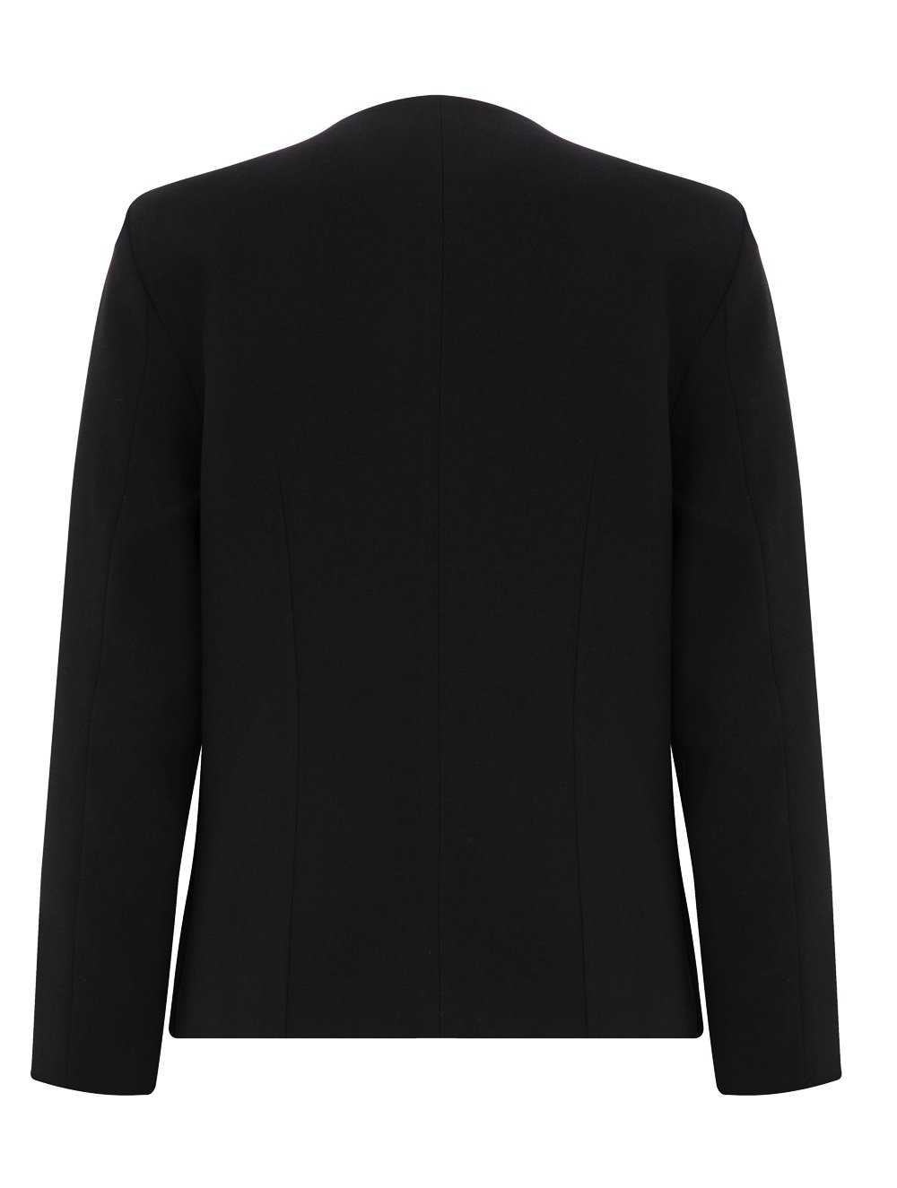 Gold Zipper Crepe Jacket in Black Colour