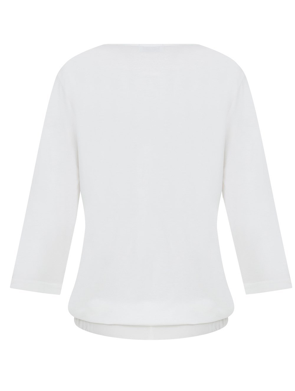 New Generation Circle Neck Blouse in White Colour