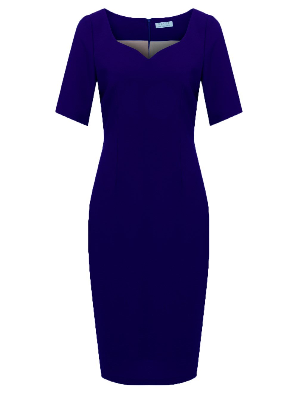 Sweetheart Crepe Dress in Blue Colour