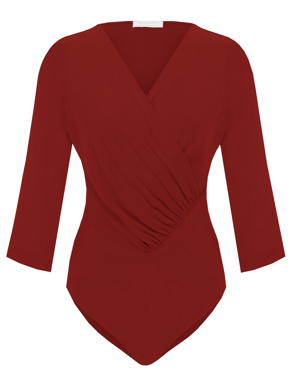 Vegan Cupro-Viscose Bodysuit in Red Colour