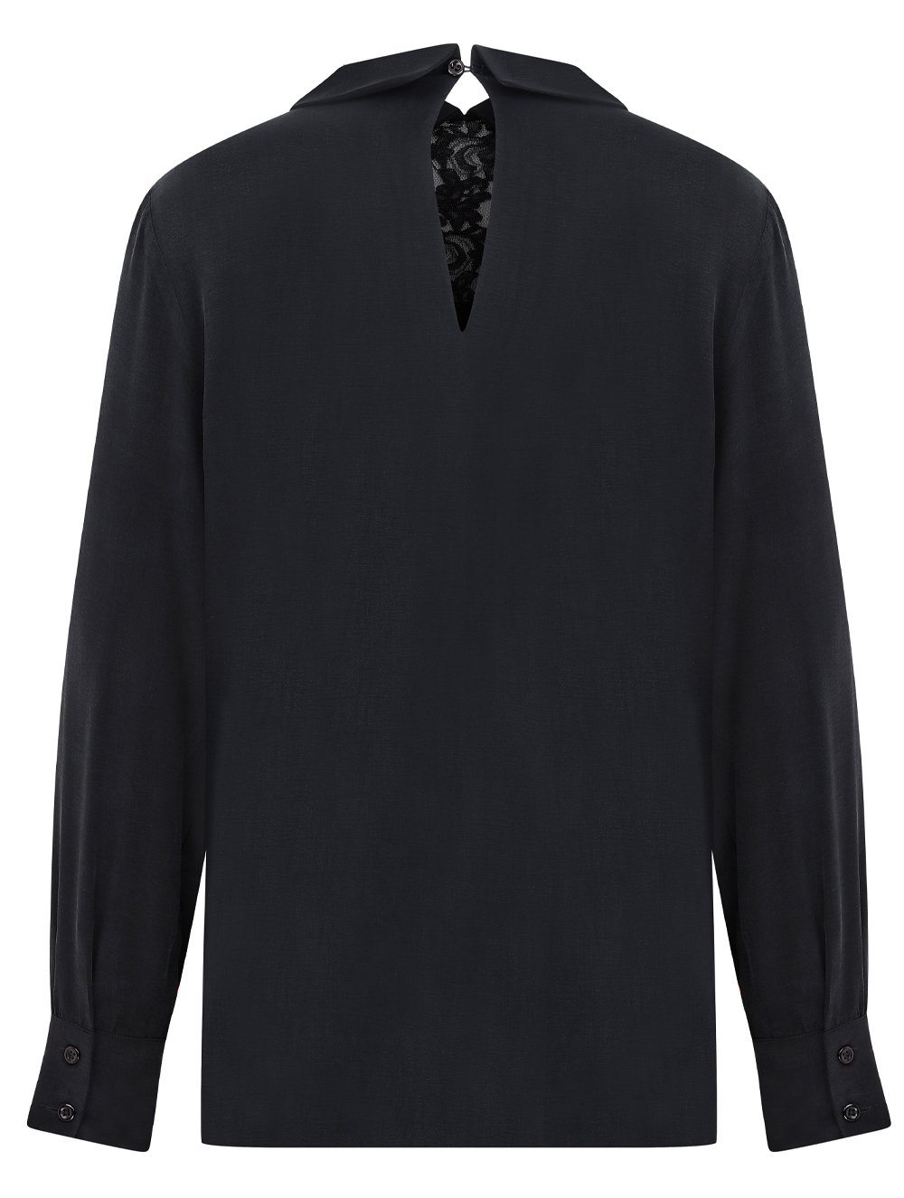 Vegan Viscose Blouse in Black Colour with Lace Part