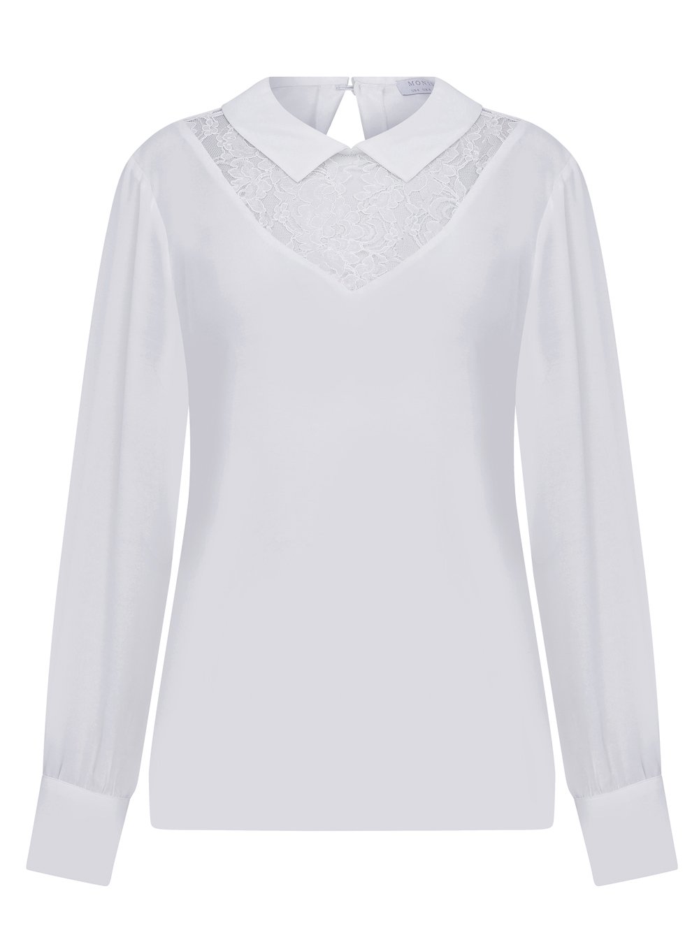 Vegan Viscose Blouse in White Colour with Lace Part