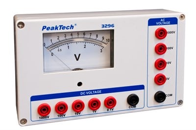 P3296 Analog Voltmetre - 0...0,1/1/10/100/1000V AC/DC