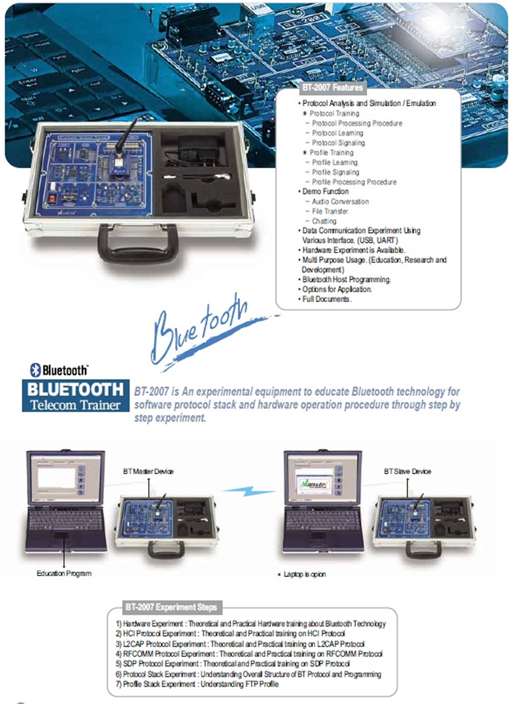 BT-2001 Bluetooth Gömülü Sistem Eğitim Seti
