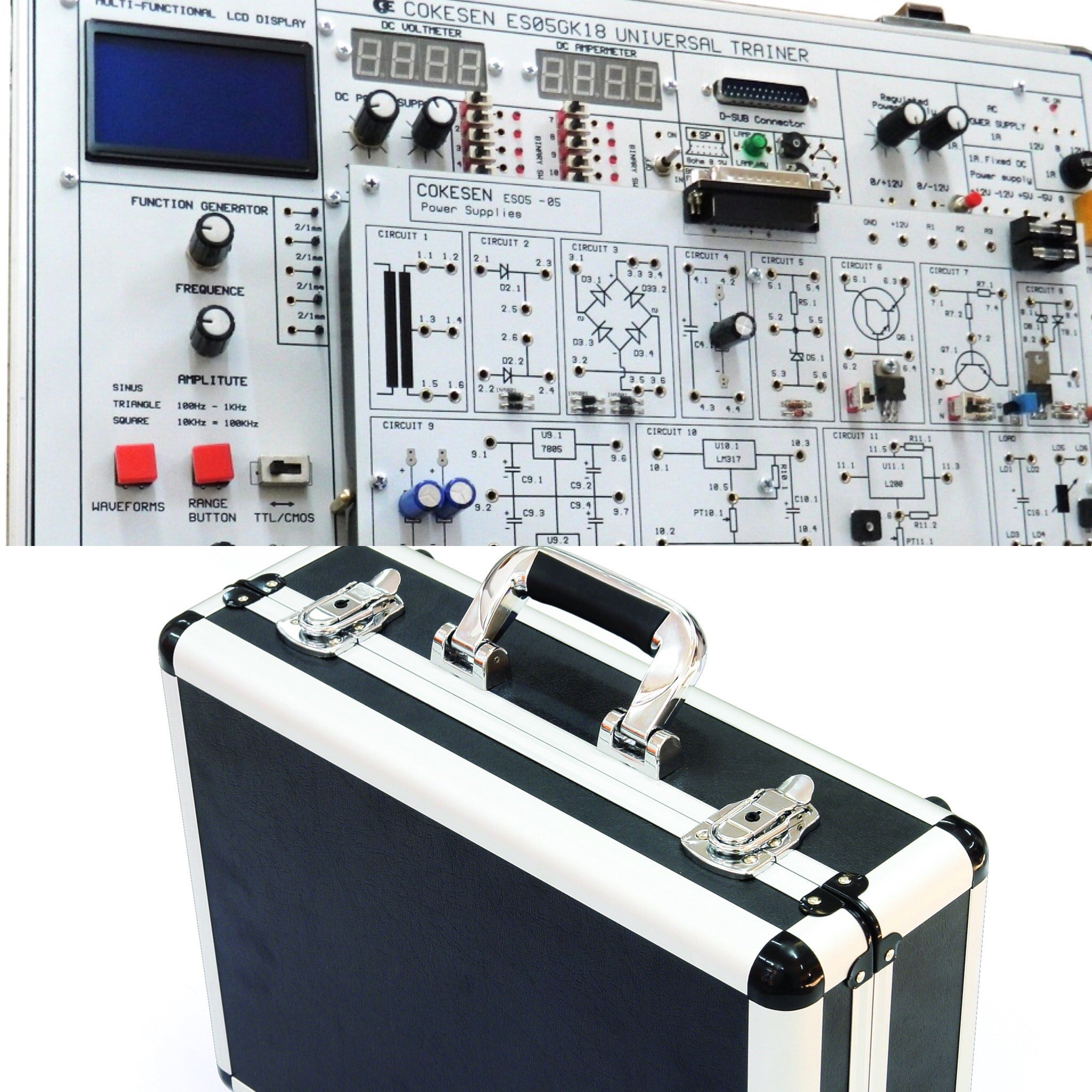 ES05GK18 Temel Elektronik Eğitim Seti Ana Cihaz (LCD ekranlı)